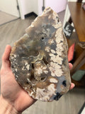 flower agate Freeform with raw backing