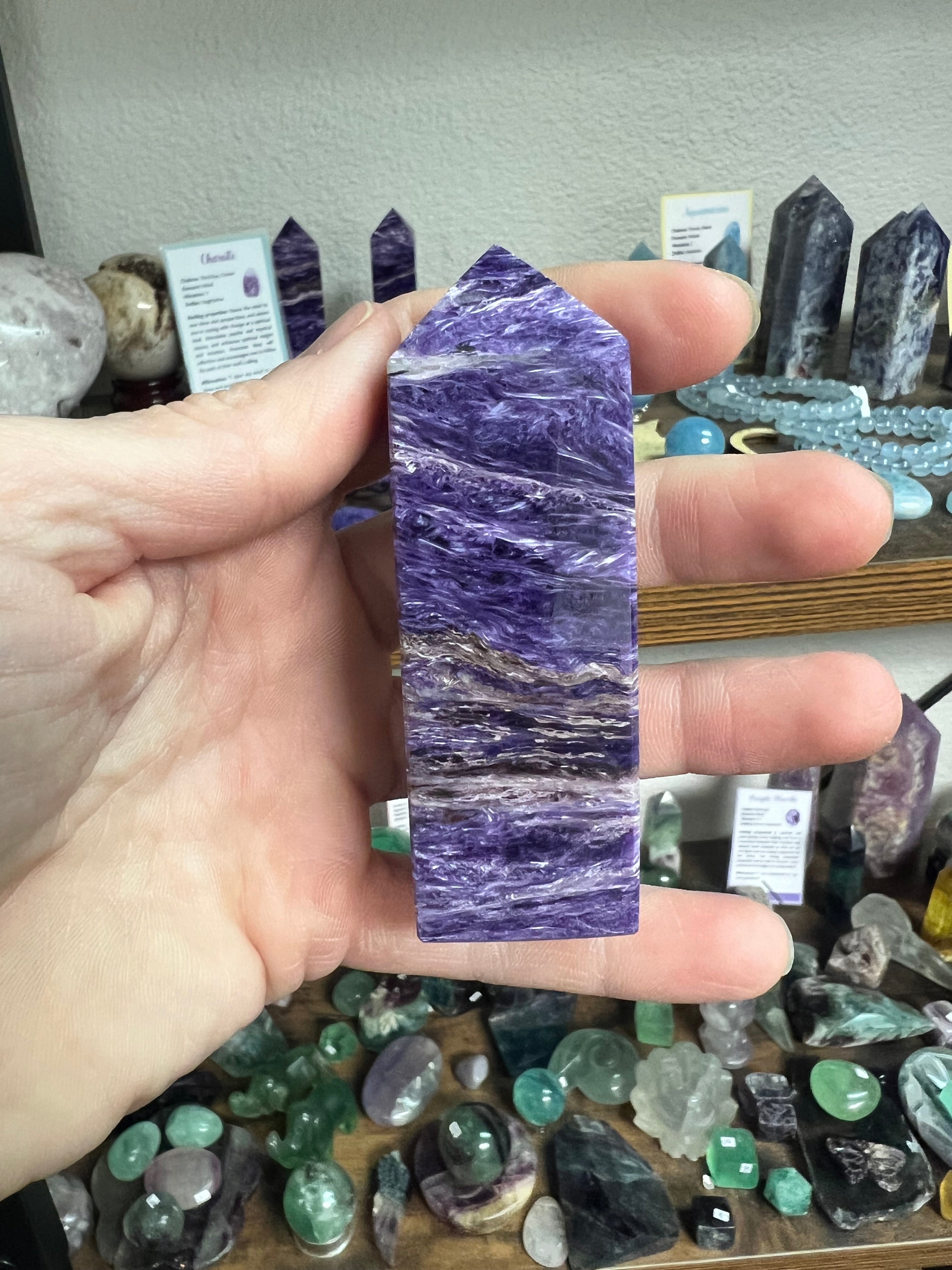 Charoite tower