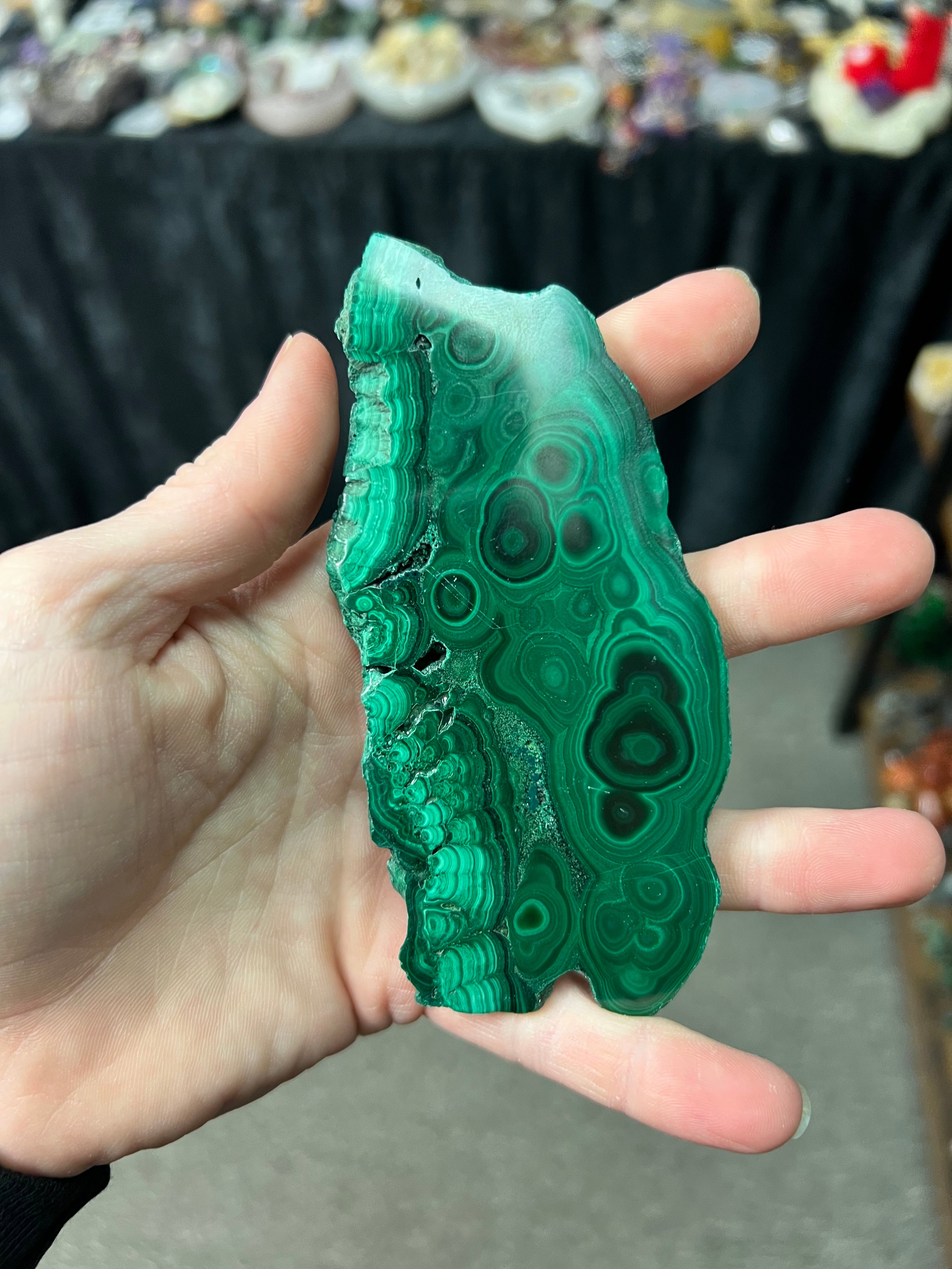 Malachite slab