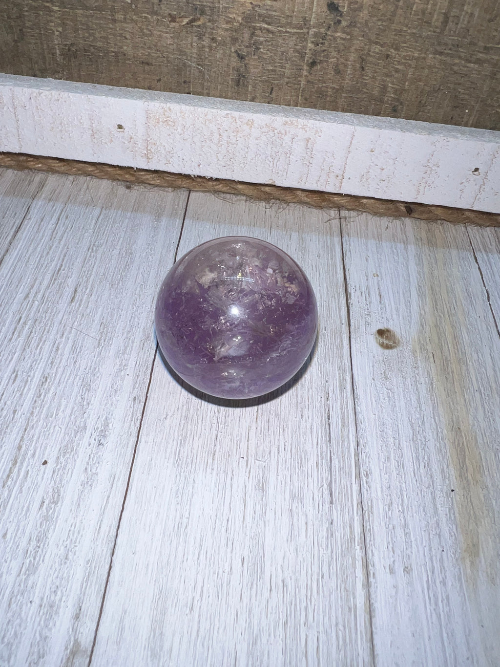 Purple amethyst sphere