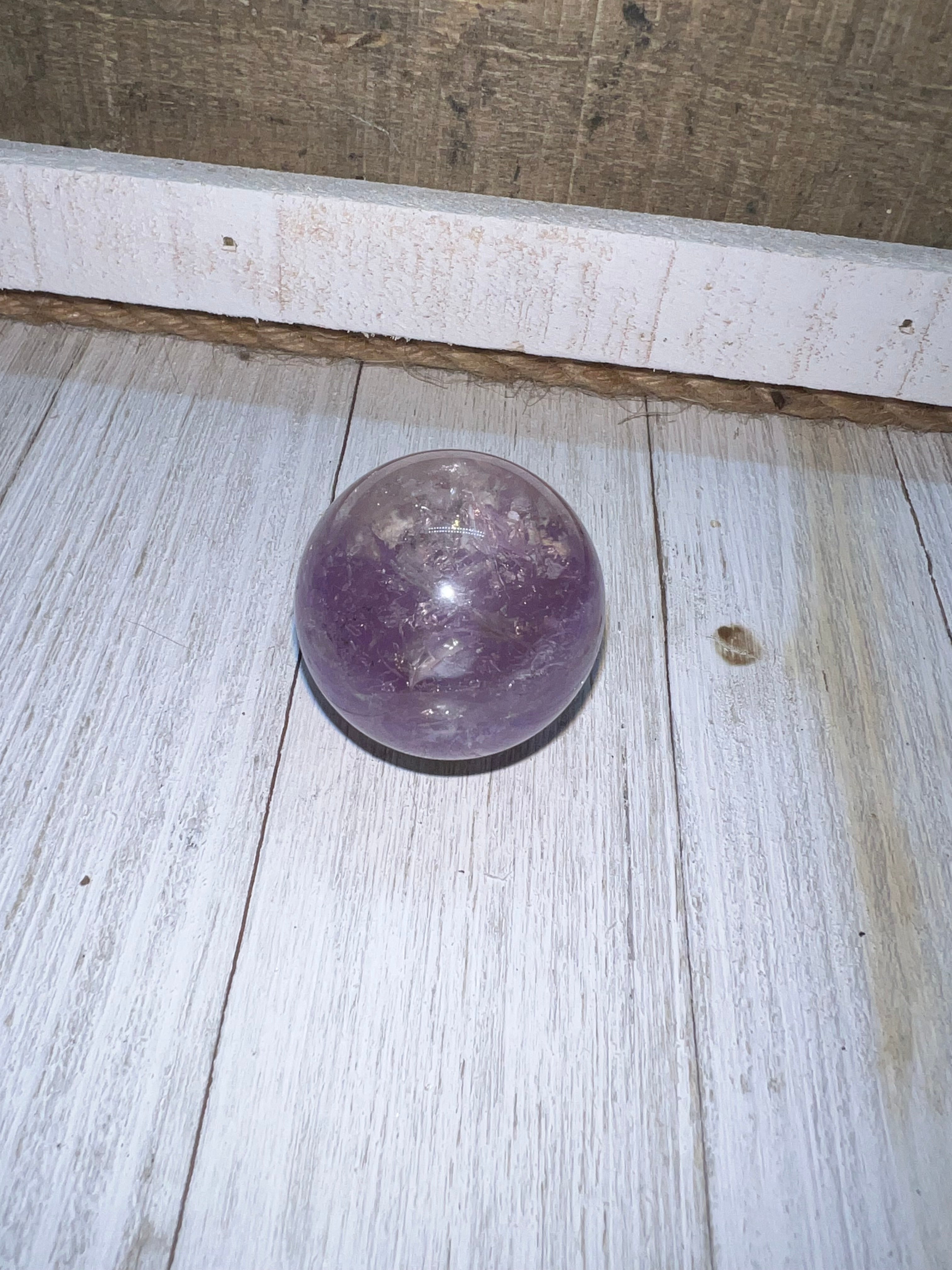 Purple amethyst sphere