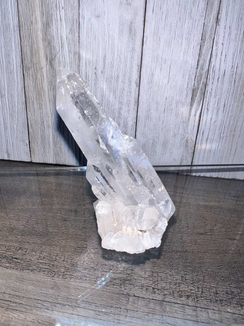 clear quartz point cluster