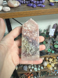 Beautiful pink amethyst tower