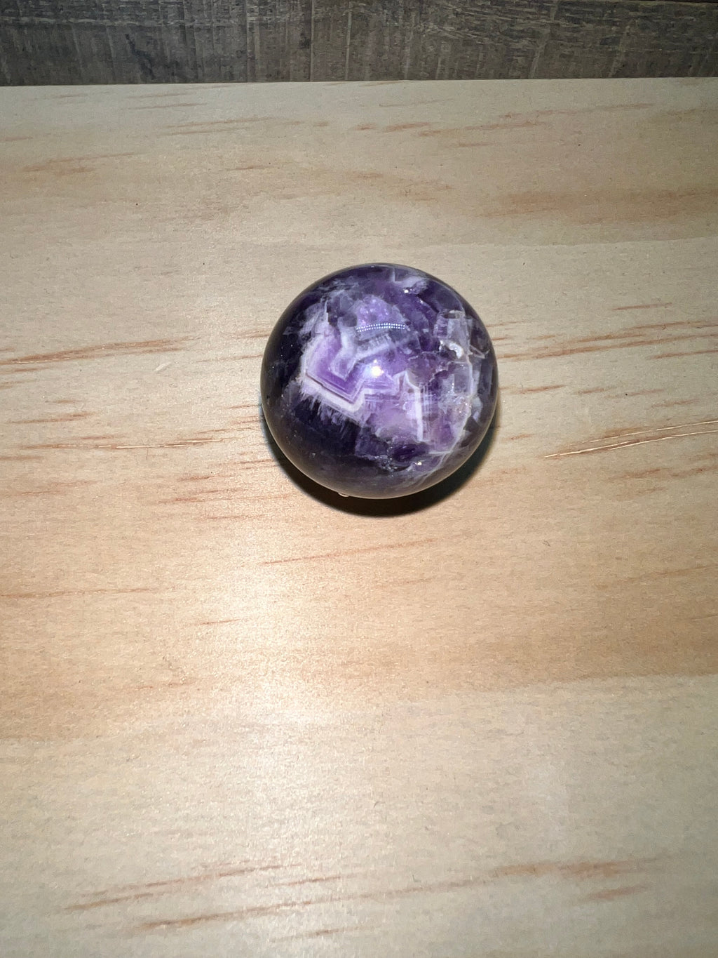 Chevron/ Dream Amethyst Sphere