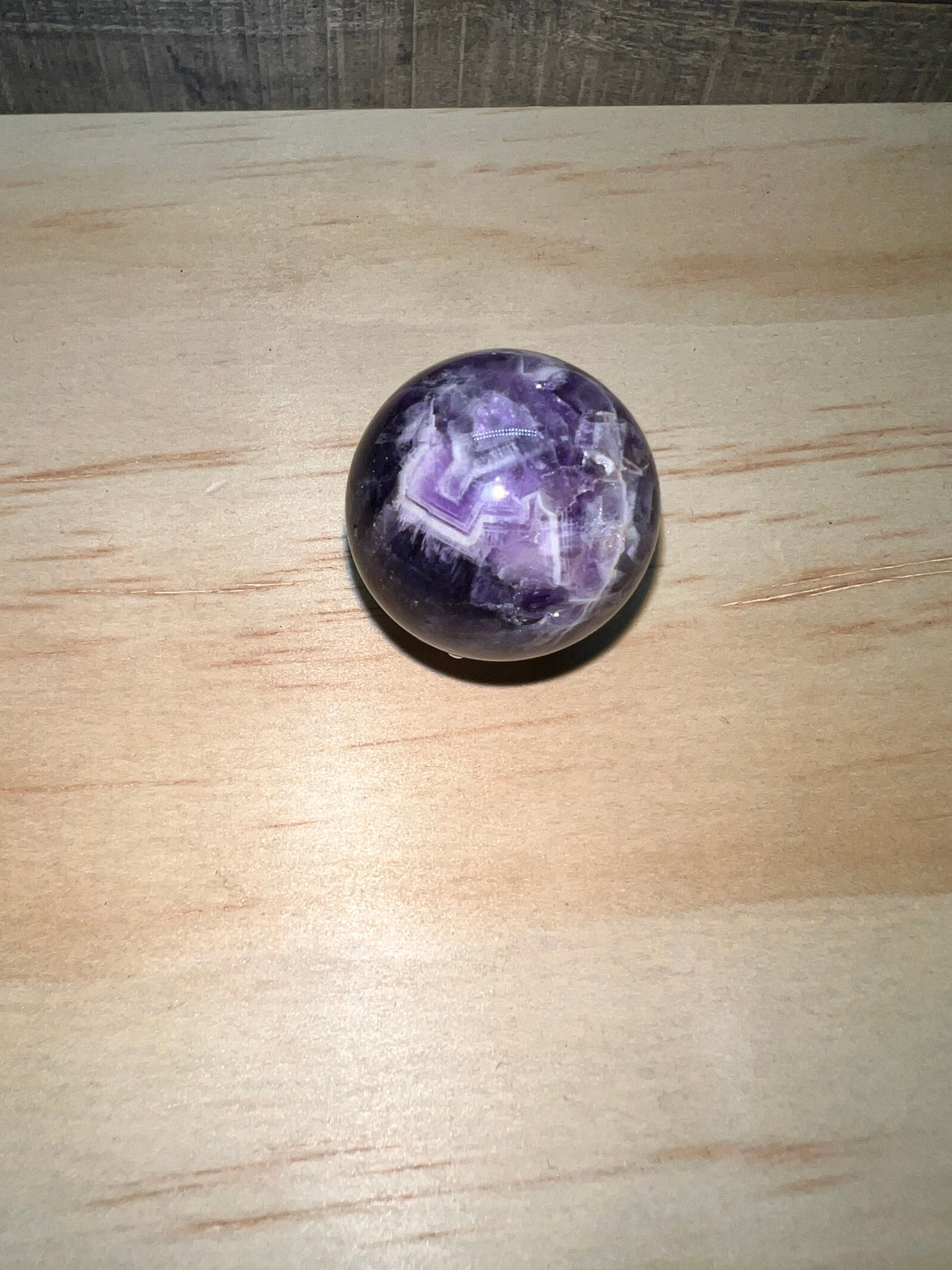 Chevron/ Dream Amethyst Sphere
