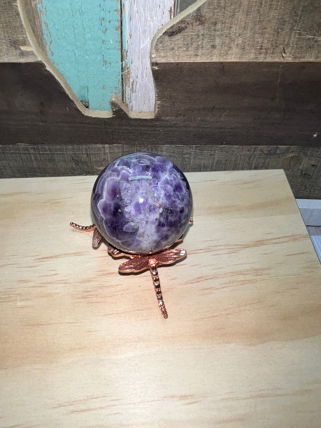 Chevron/Dream amethyst sphere