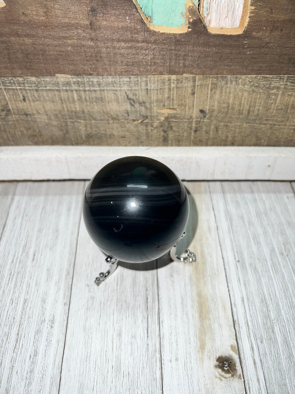 Rainbow Obsidian sphere