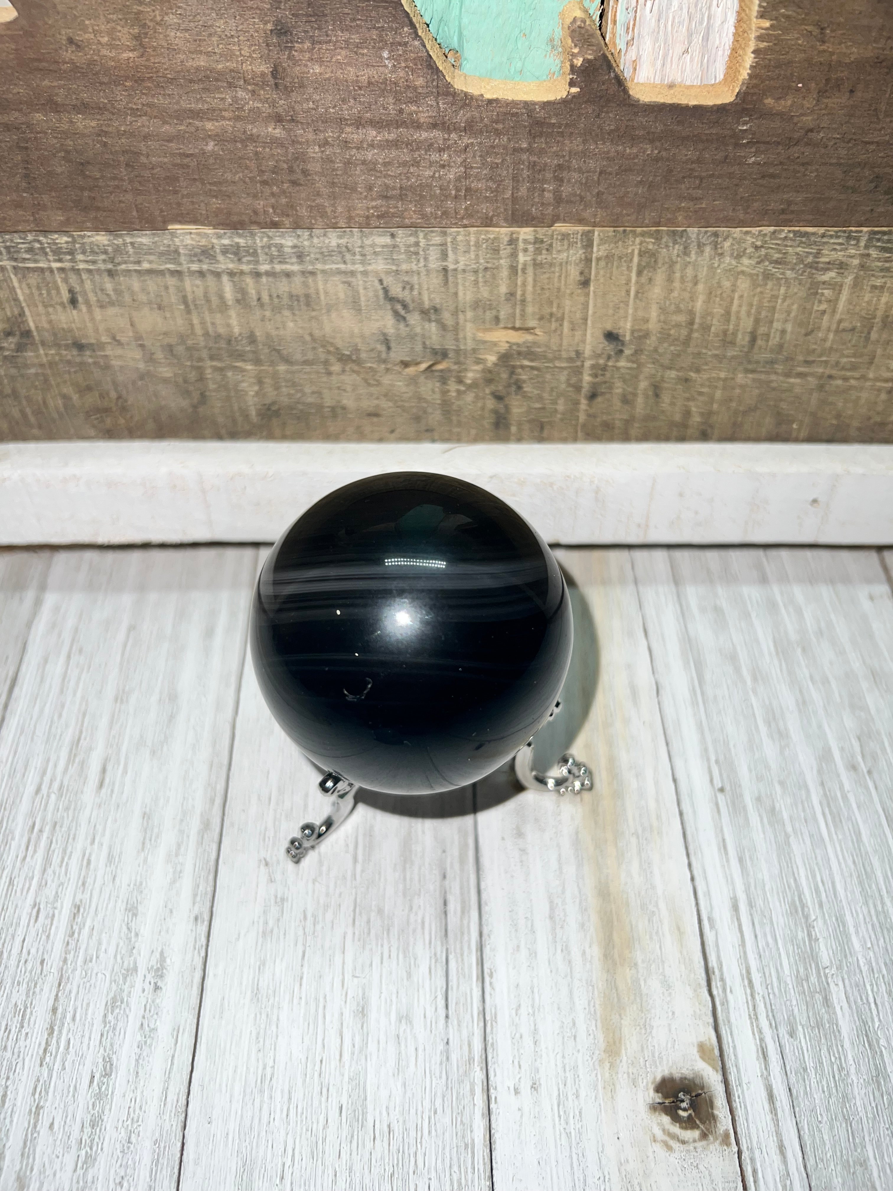 Rainbow Obsidian sphere