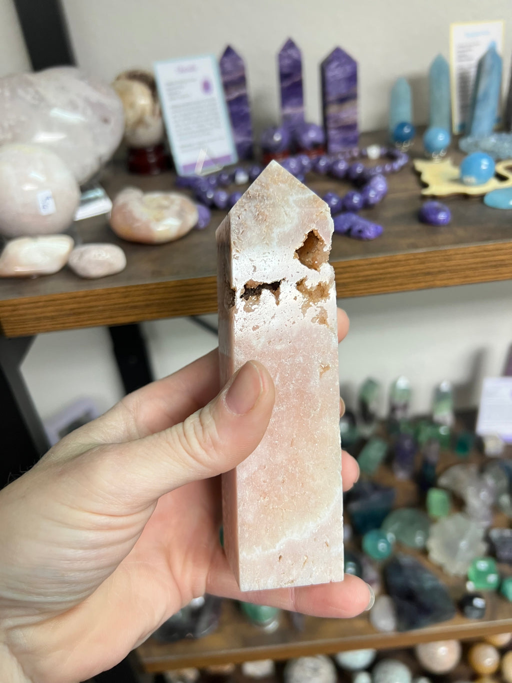 Pink amethyst tower