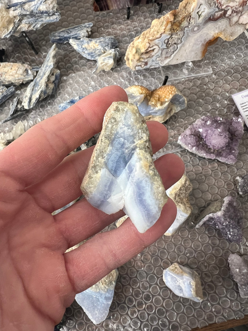 Raw Blue Lace Agate ￼