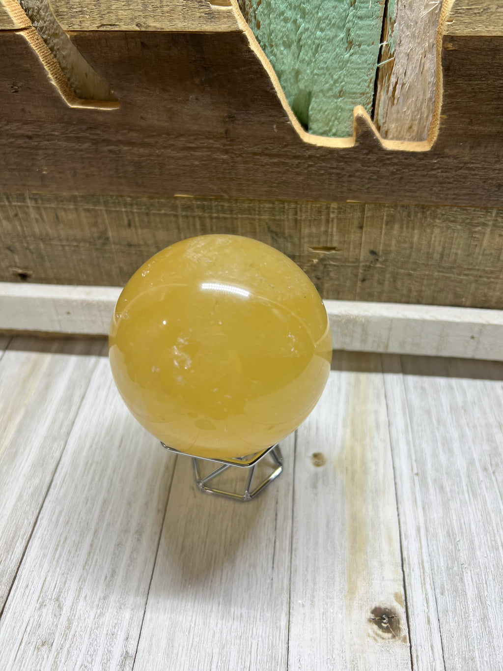 Honey Calcite sphere