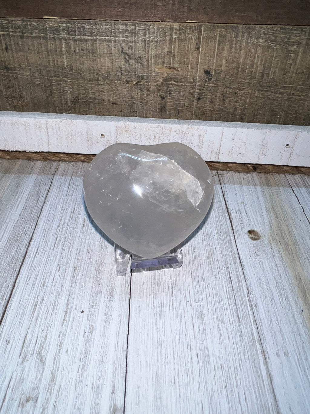 Blue quartz heart