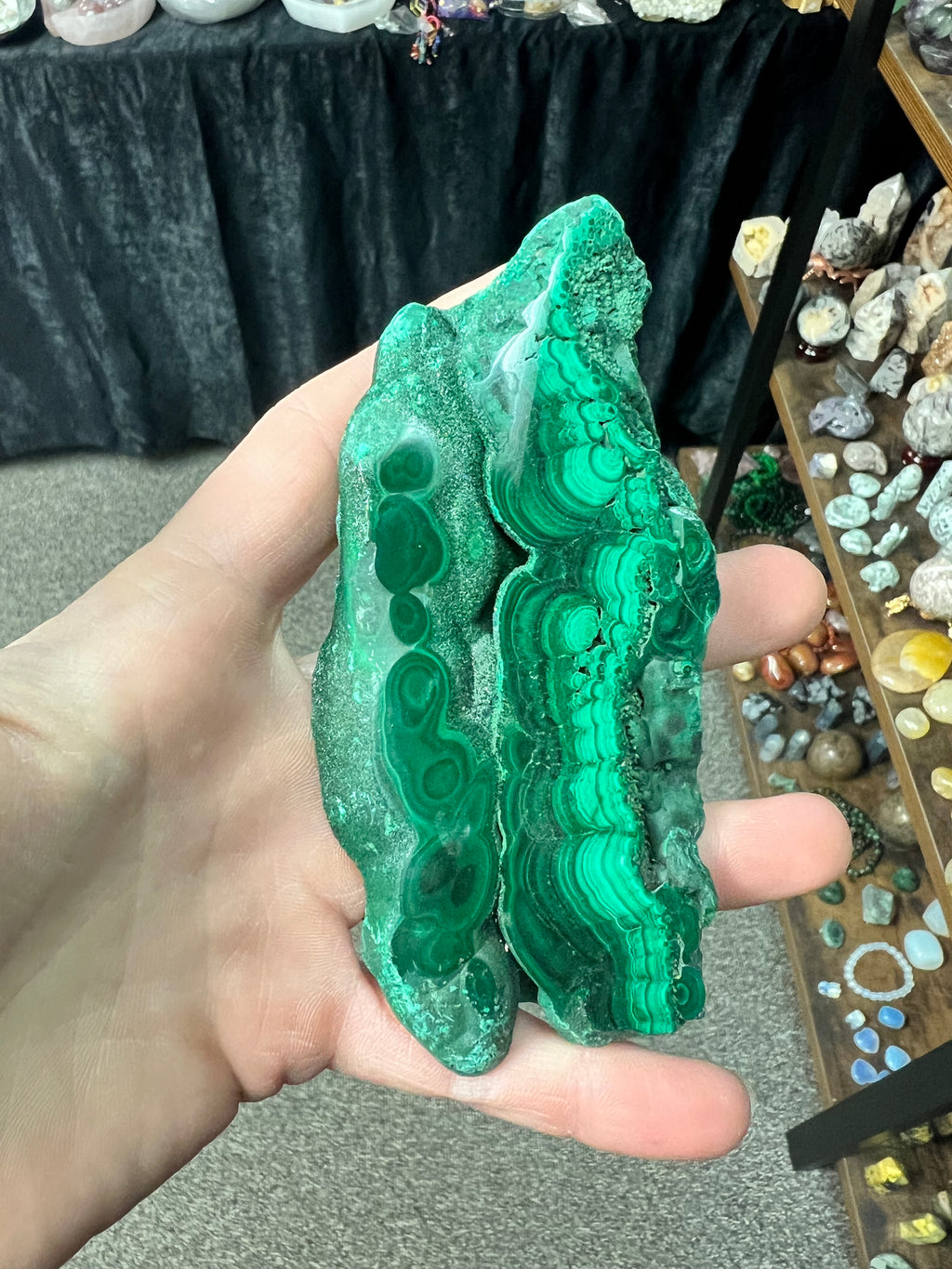 Malachite slab