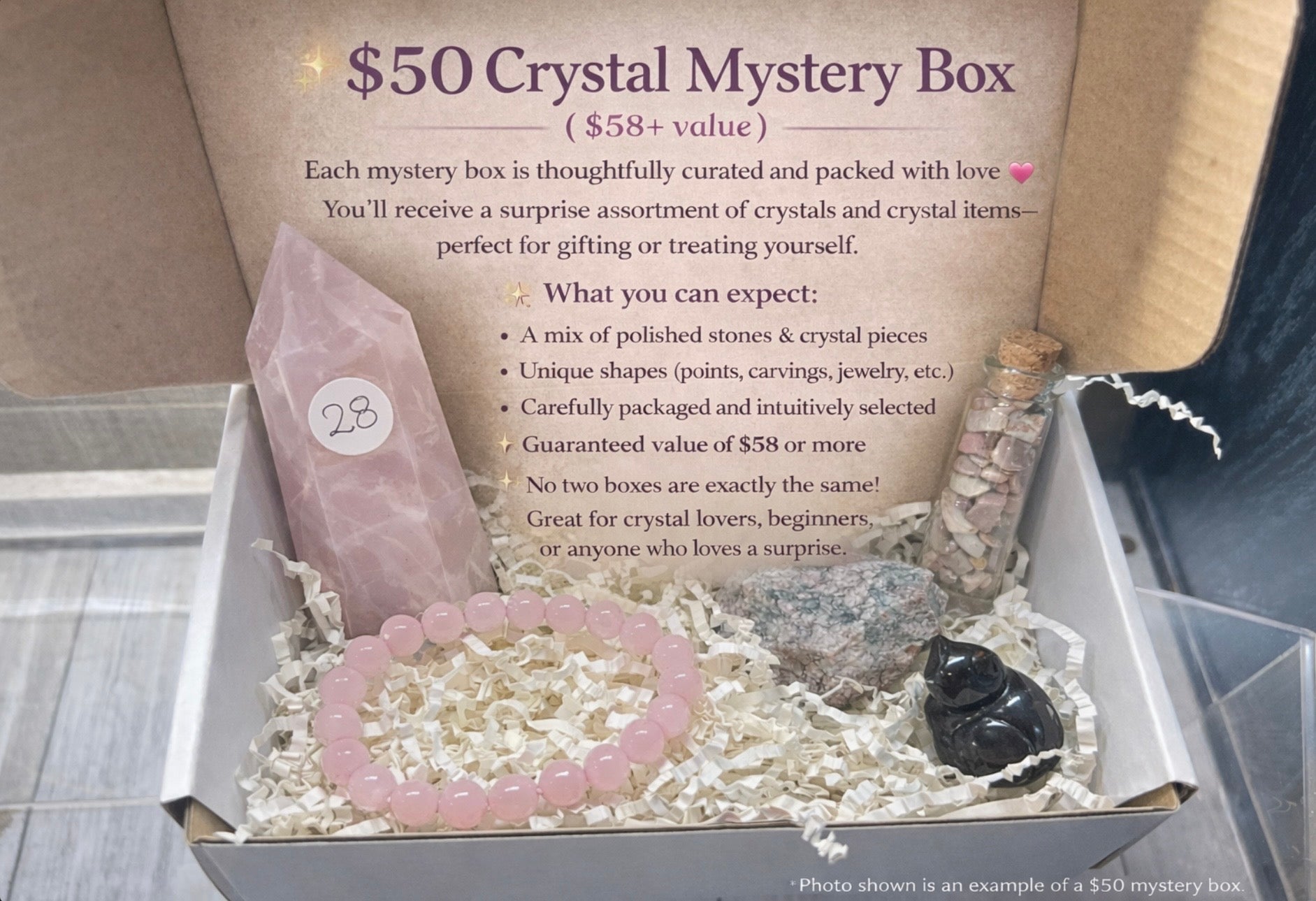 $25-$100 Crystal Mystery Box ￼
