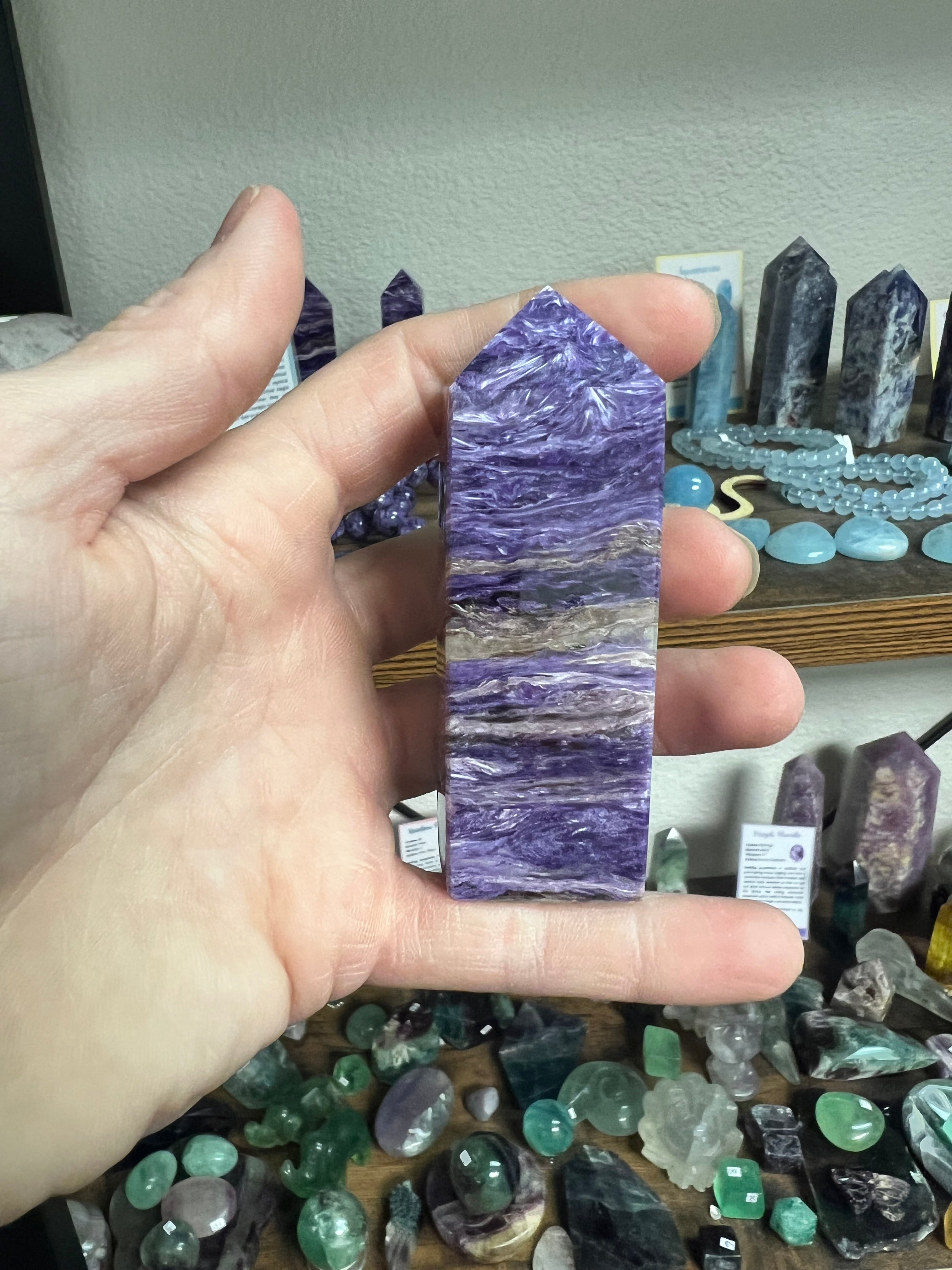 Charoite tower