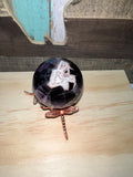 Chevron/ Dream Amethyst Sphere
