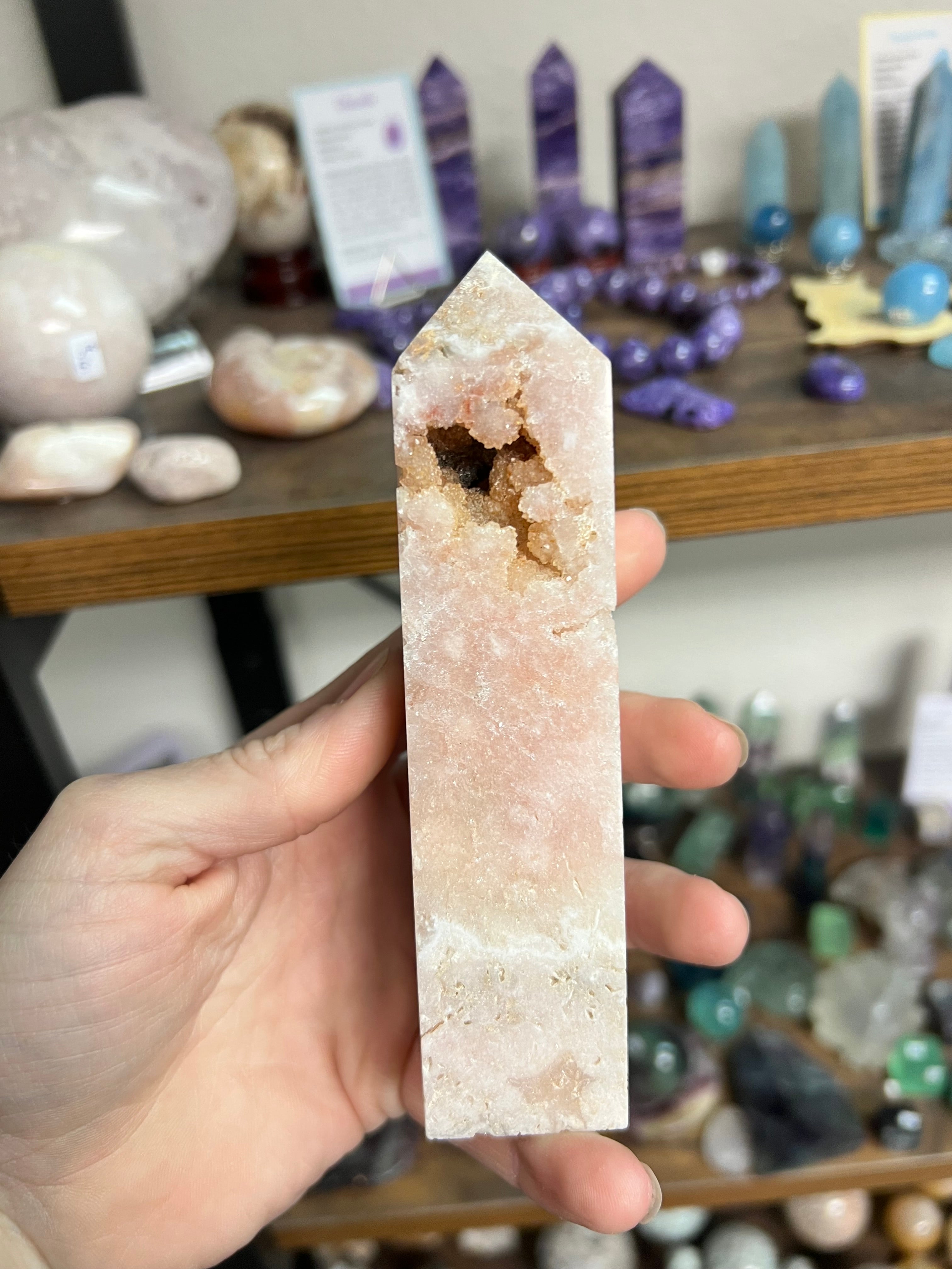 Pink amethyst tower