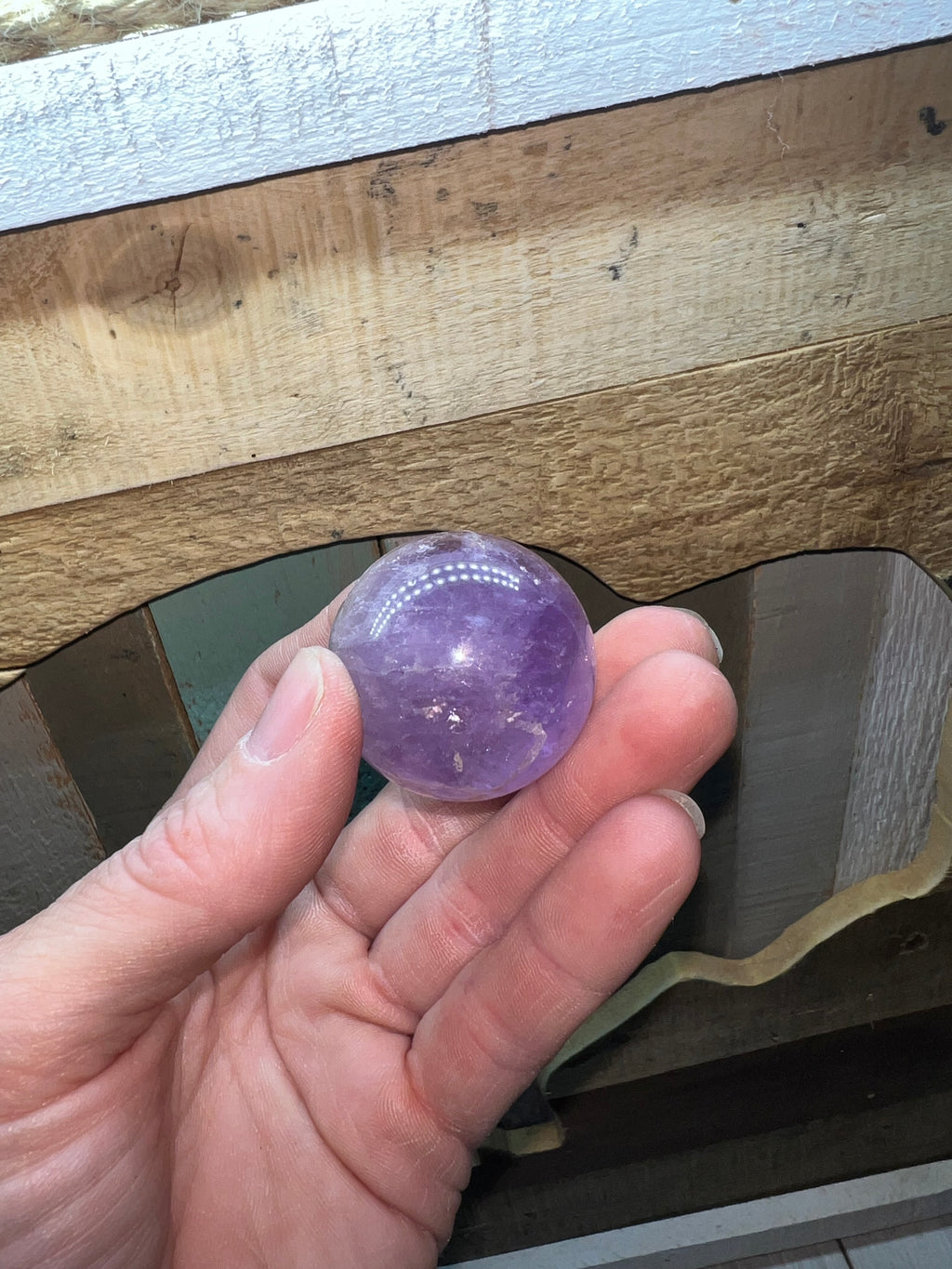Purple amethyst sphere