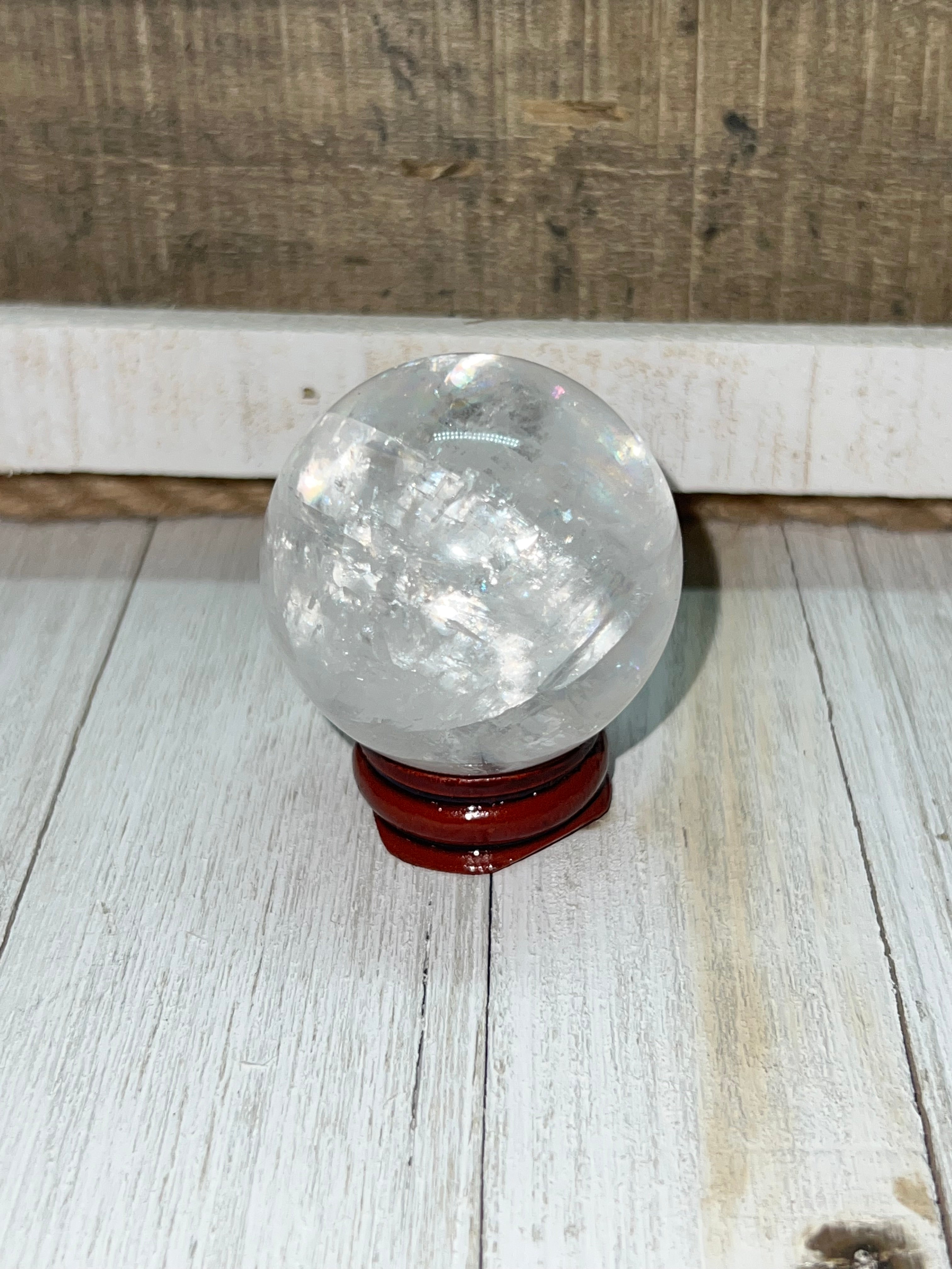 Clear Quartz Sphere with lots of rainbows