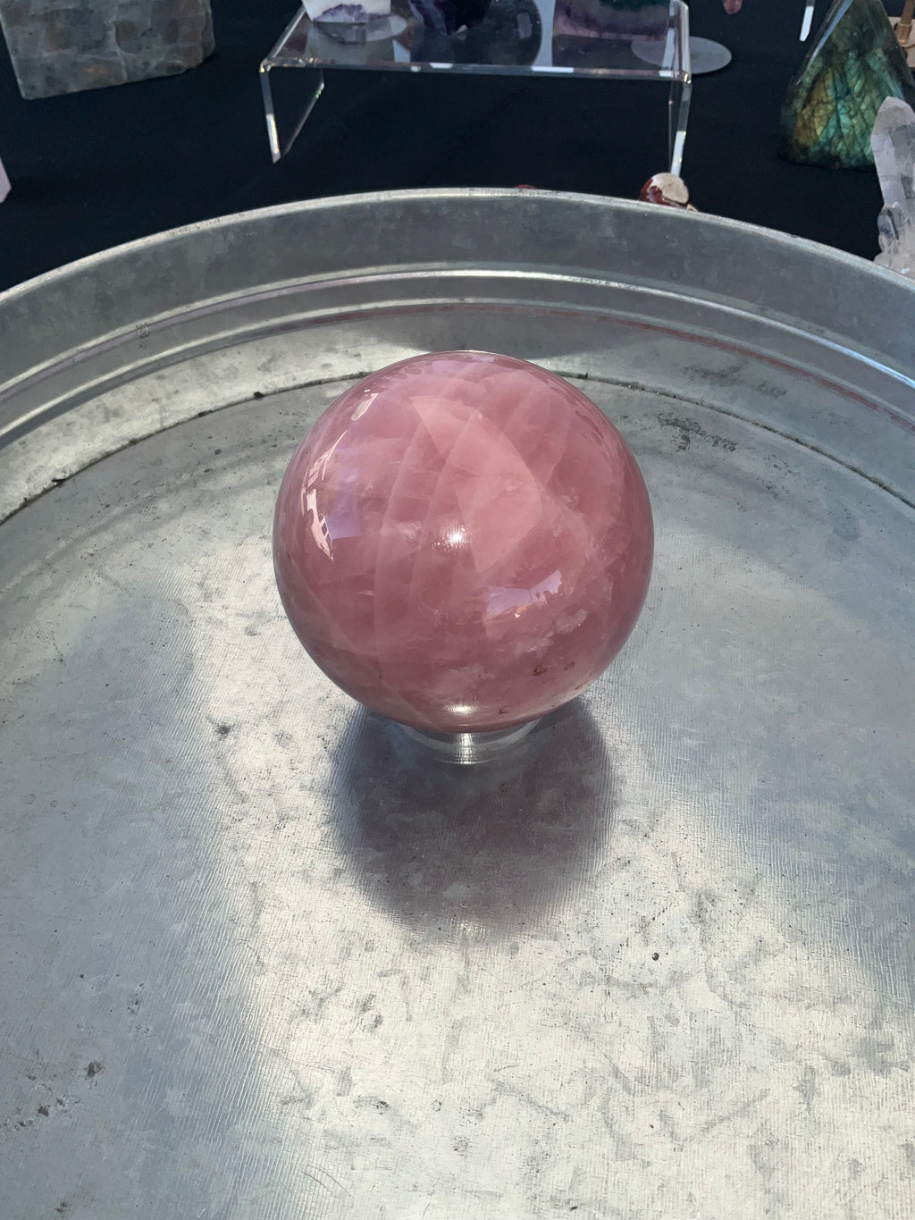 High quality Rose quartz sphere ￼