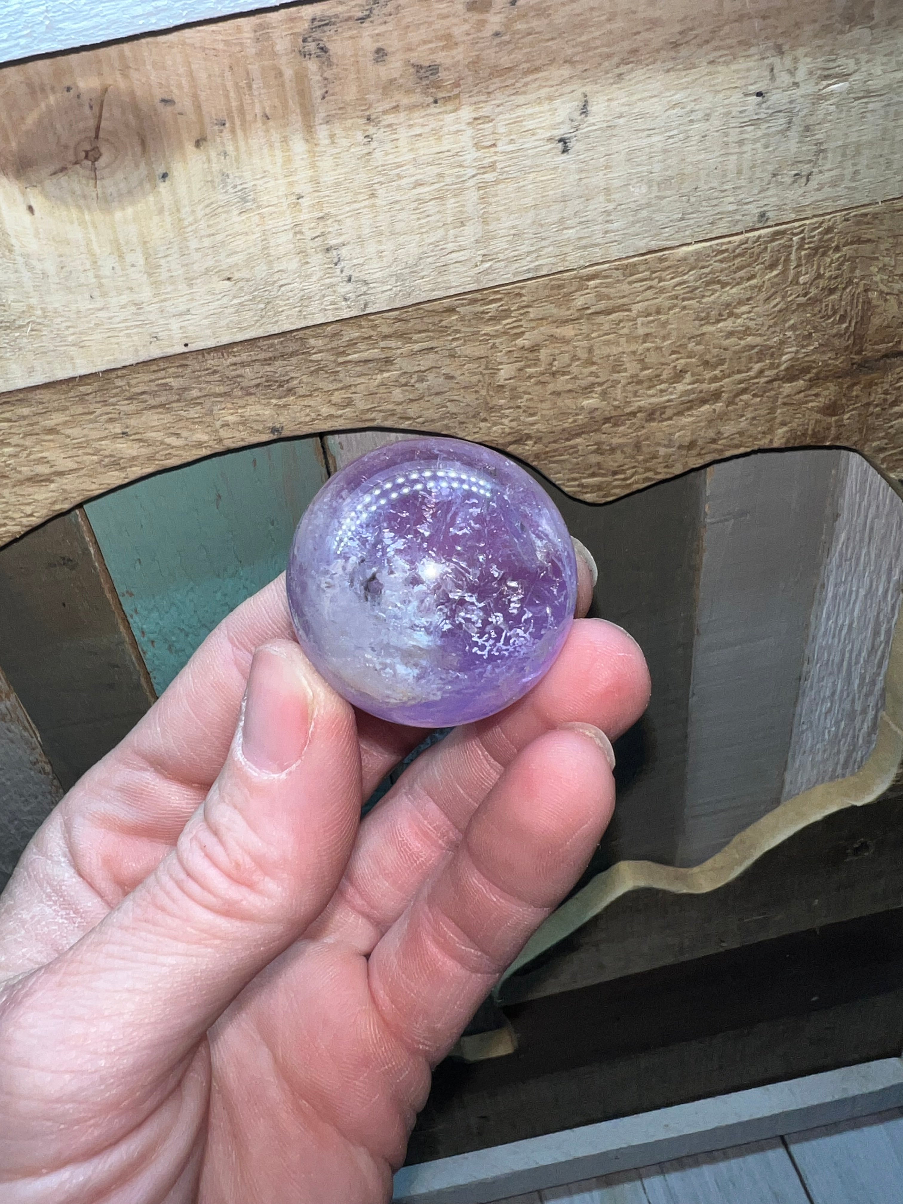 Purple amethyst sphere