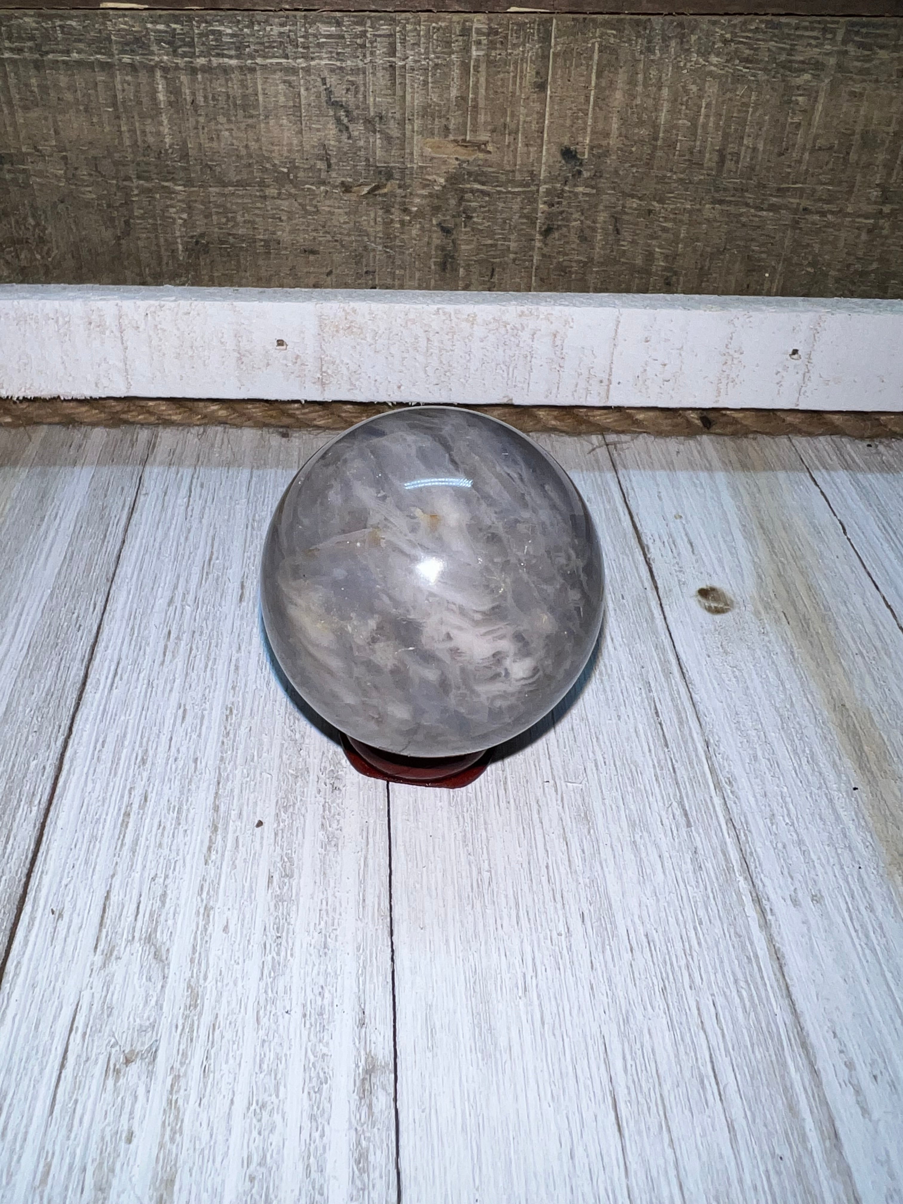 Blue quartz sphere