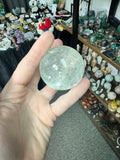 Blue quartz crystal sphere