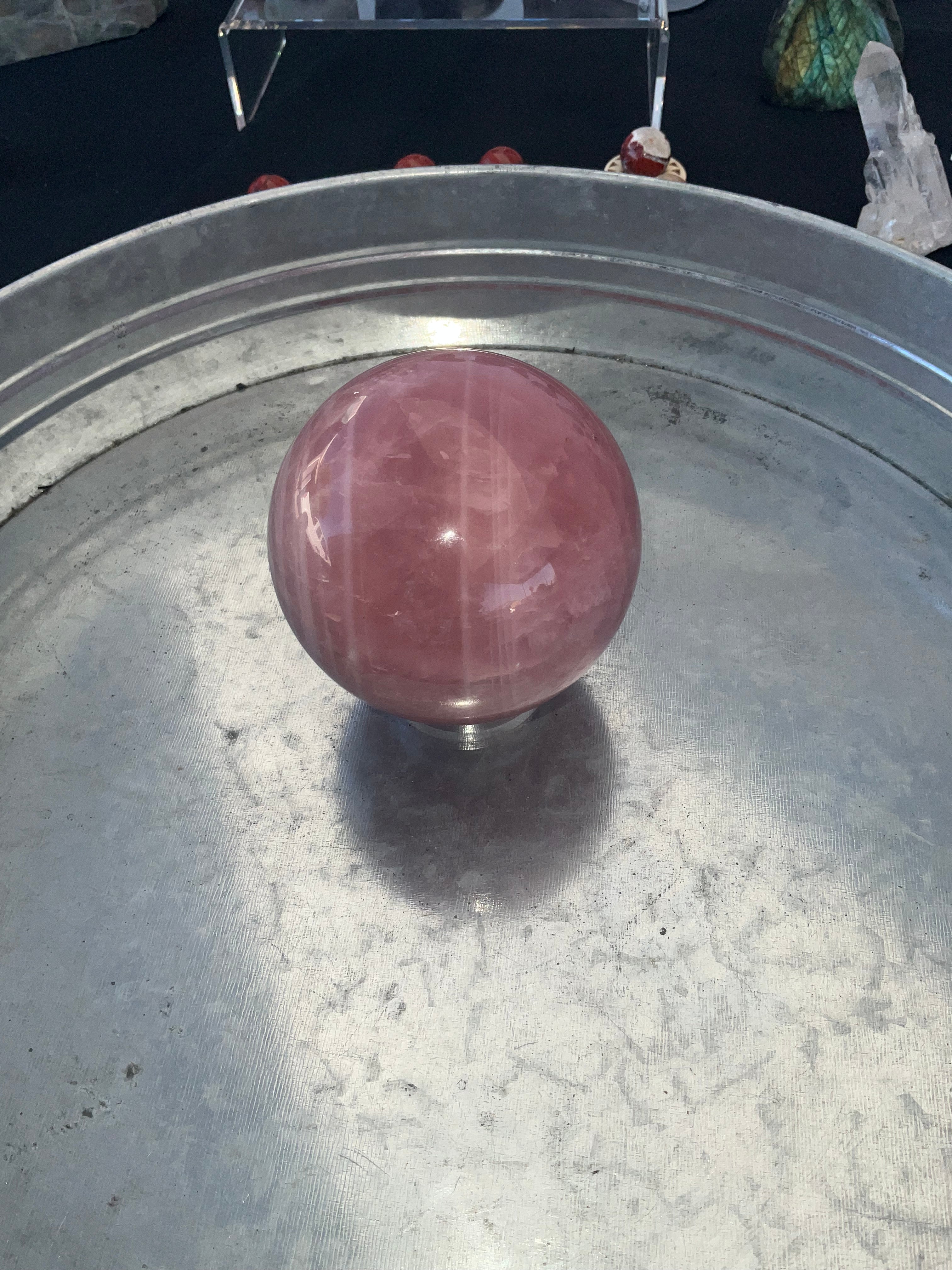 High quality Rose quartz sphere ￼