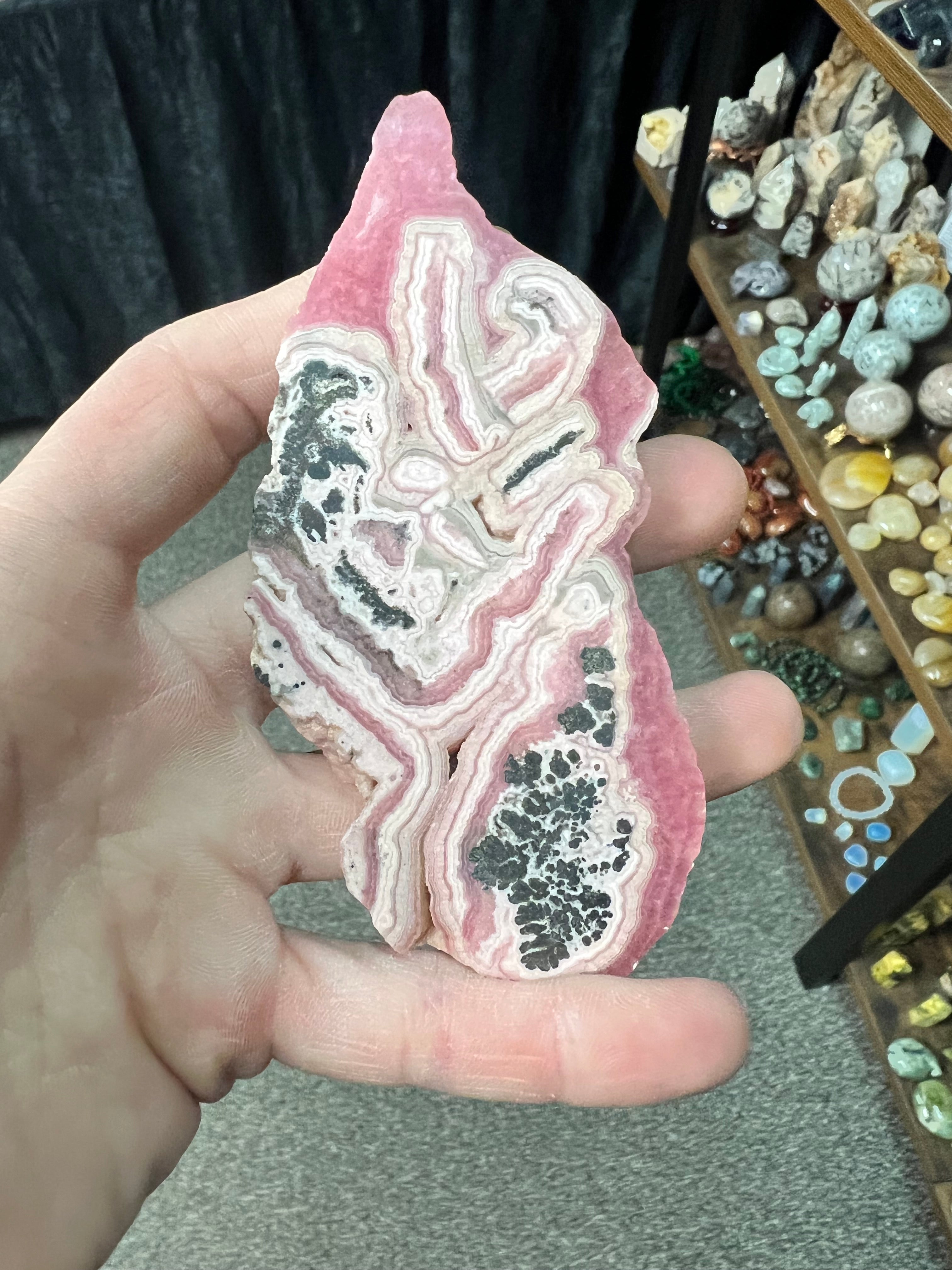 Rhodochrosite slab ￼