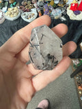 Black Tourmalinated quartz ￼