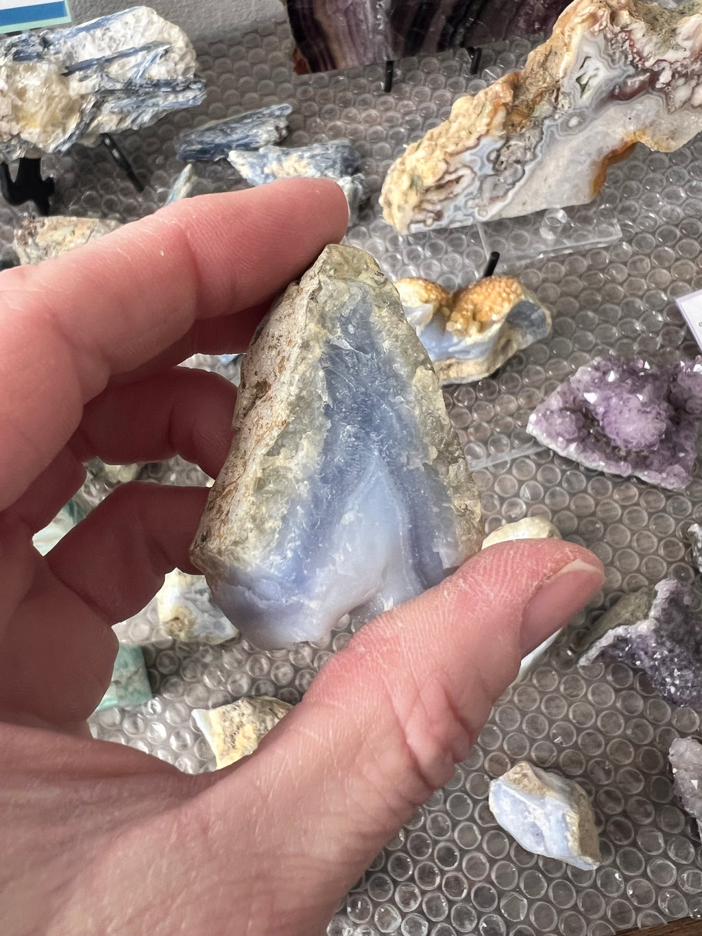 Raw Blue Lace Agate ￼