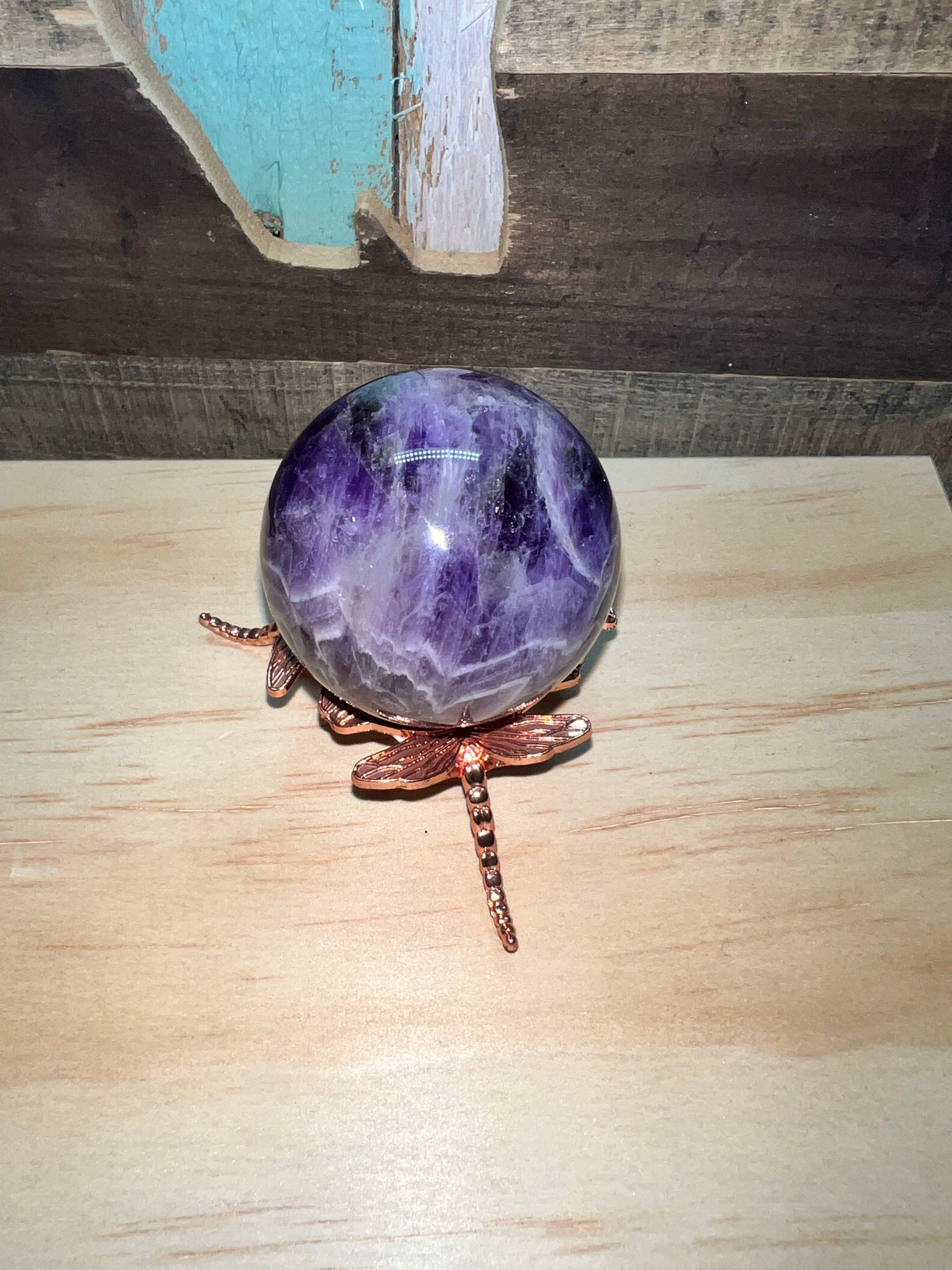 Chevron/Dream amethyst sphere