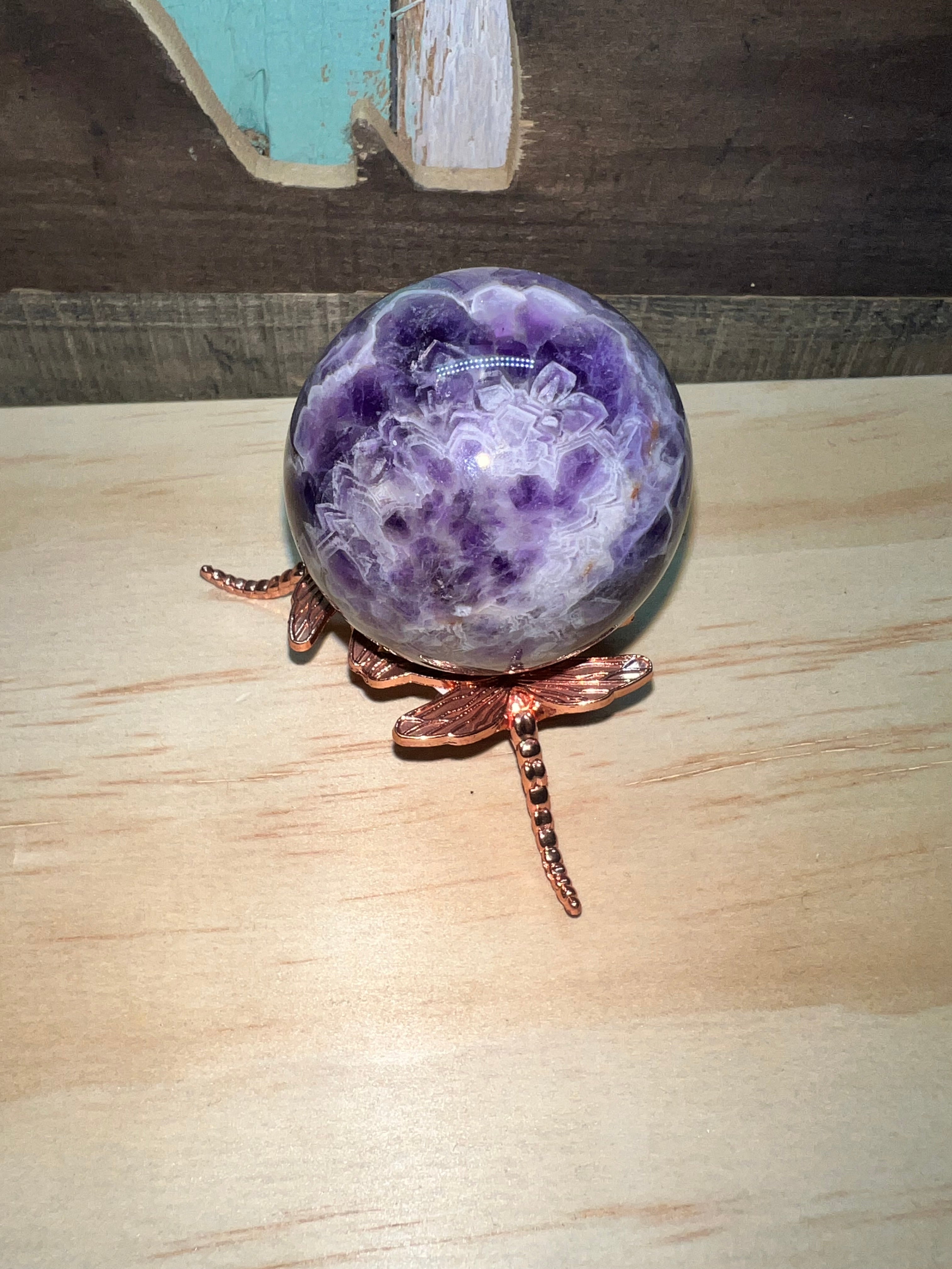 Chevron/Dream amethyst sphere