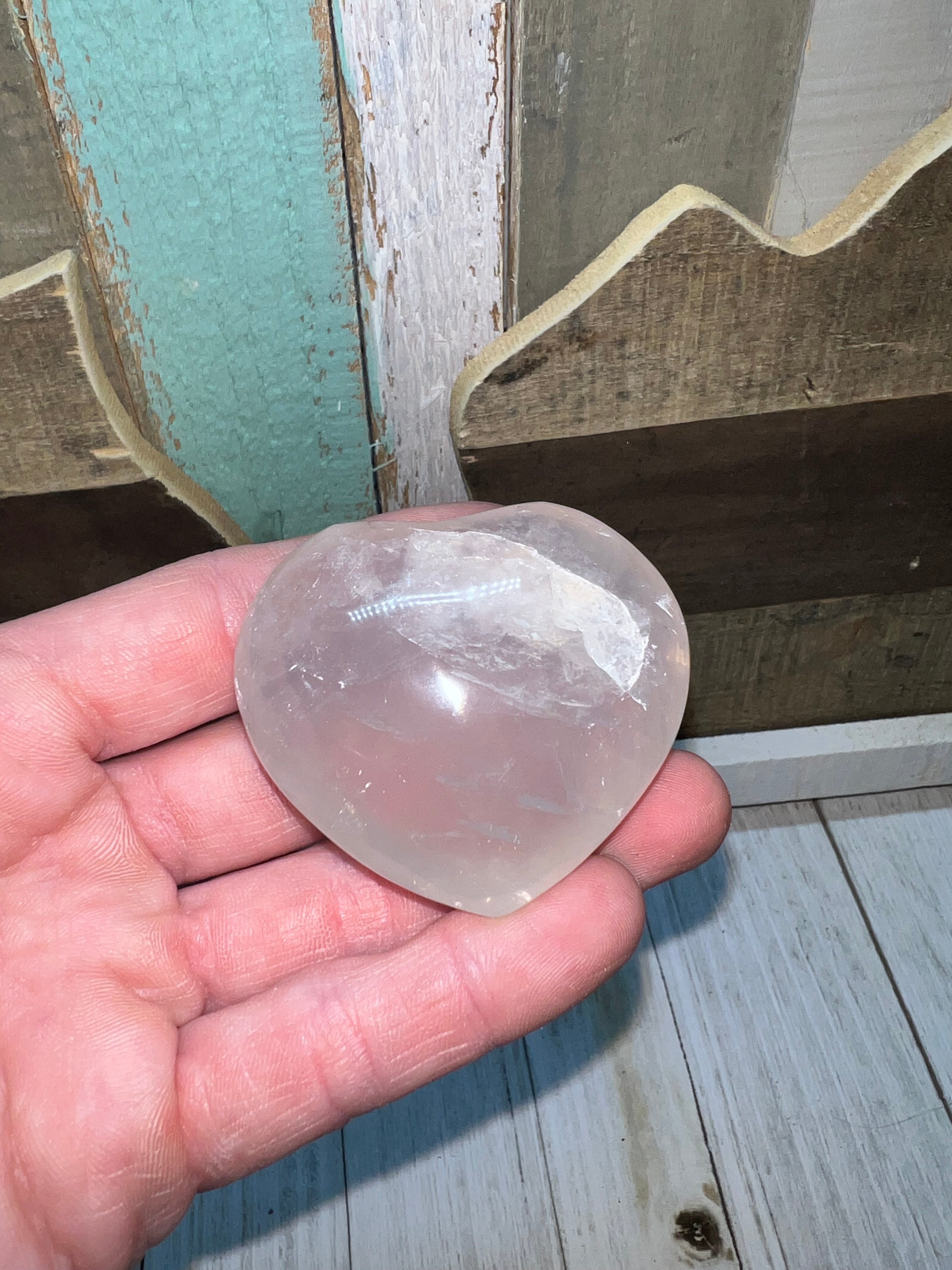 Blue quartz heart