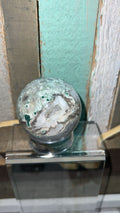 Moss agate sphere