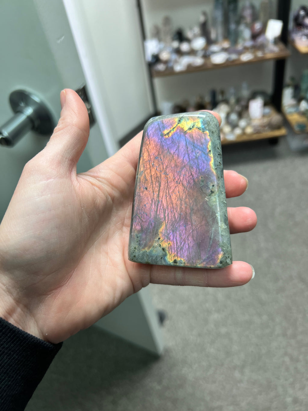 Labradorite with purple flash