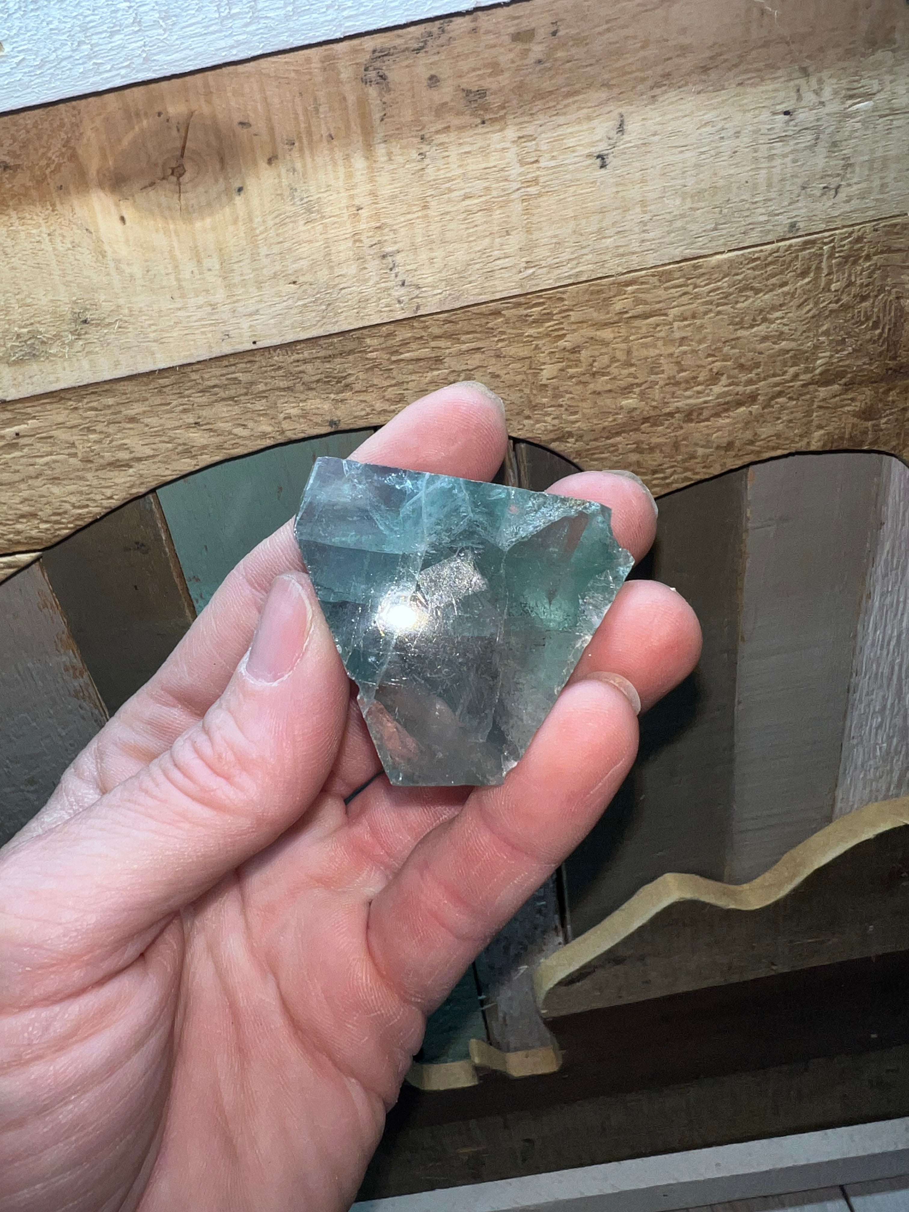 Blue green fluorite gusher