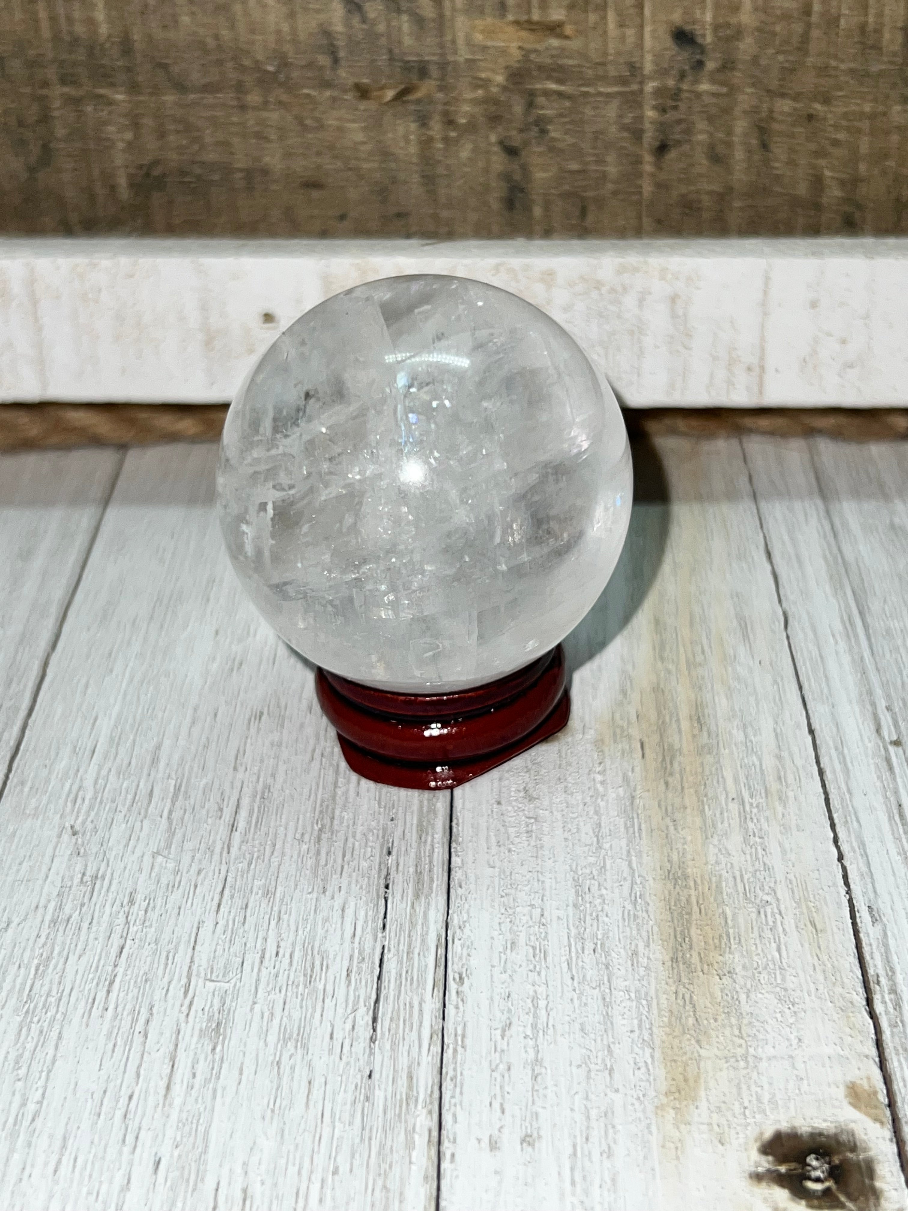 Clear Quartz Sphere with lots of rainbows