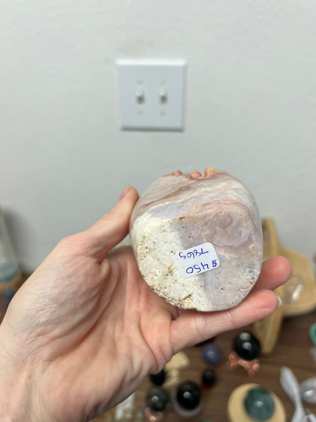 Beautiful pink, amethyst, druzy egg