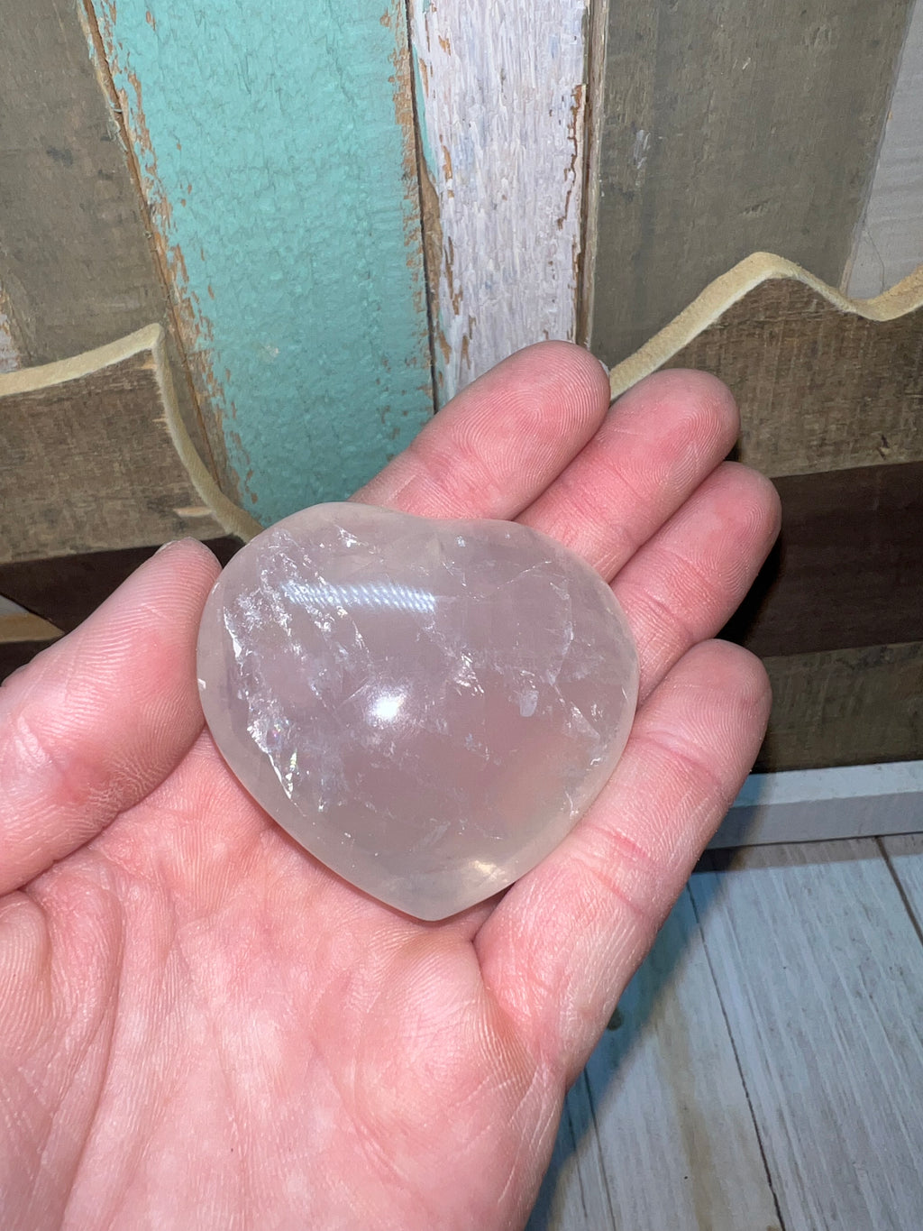 Blue quartz heart