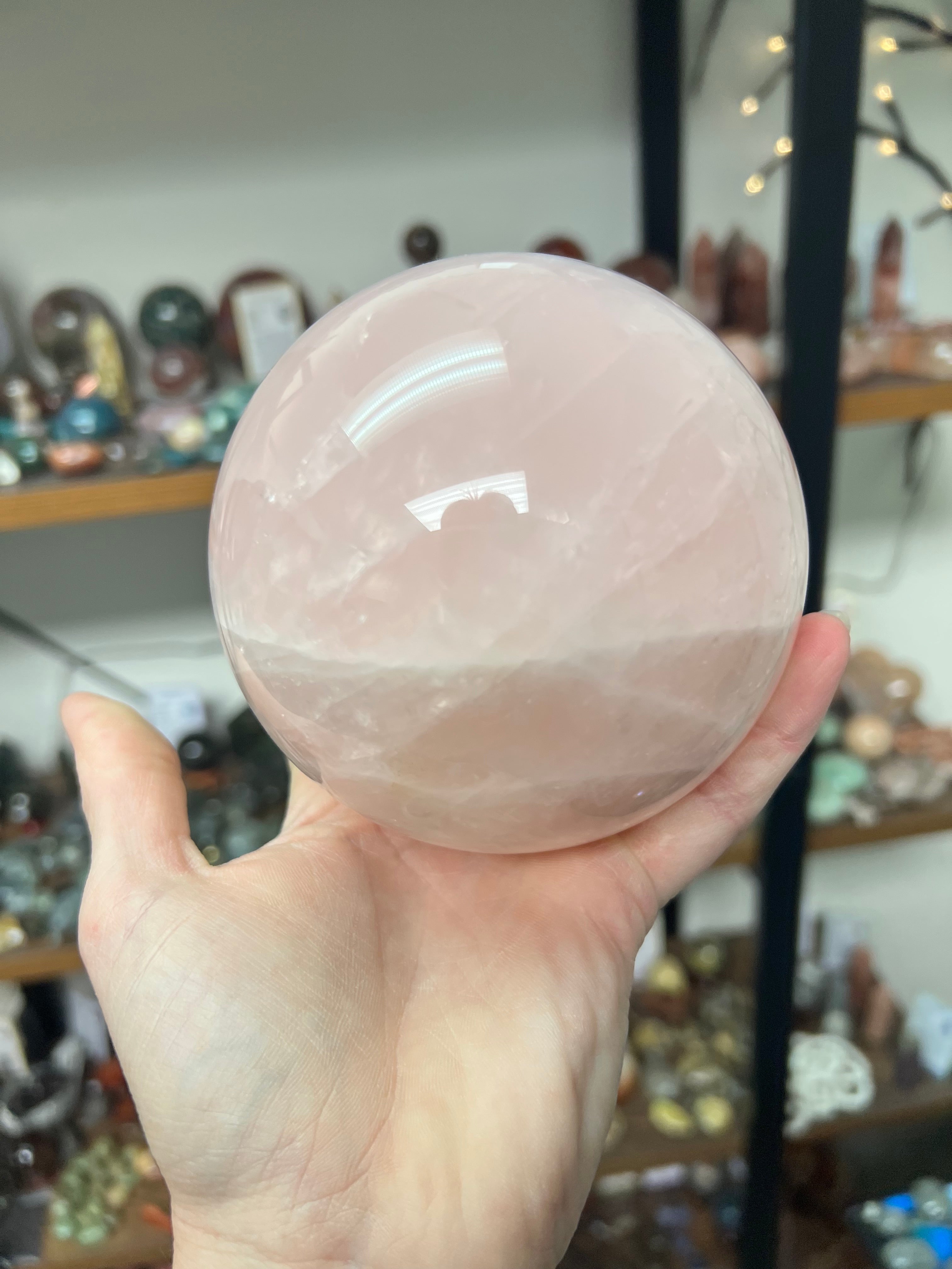 Rose quartz sphere￼