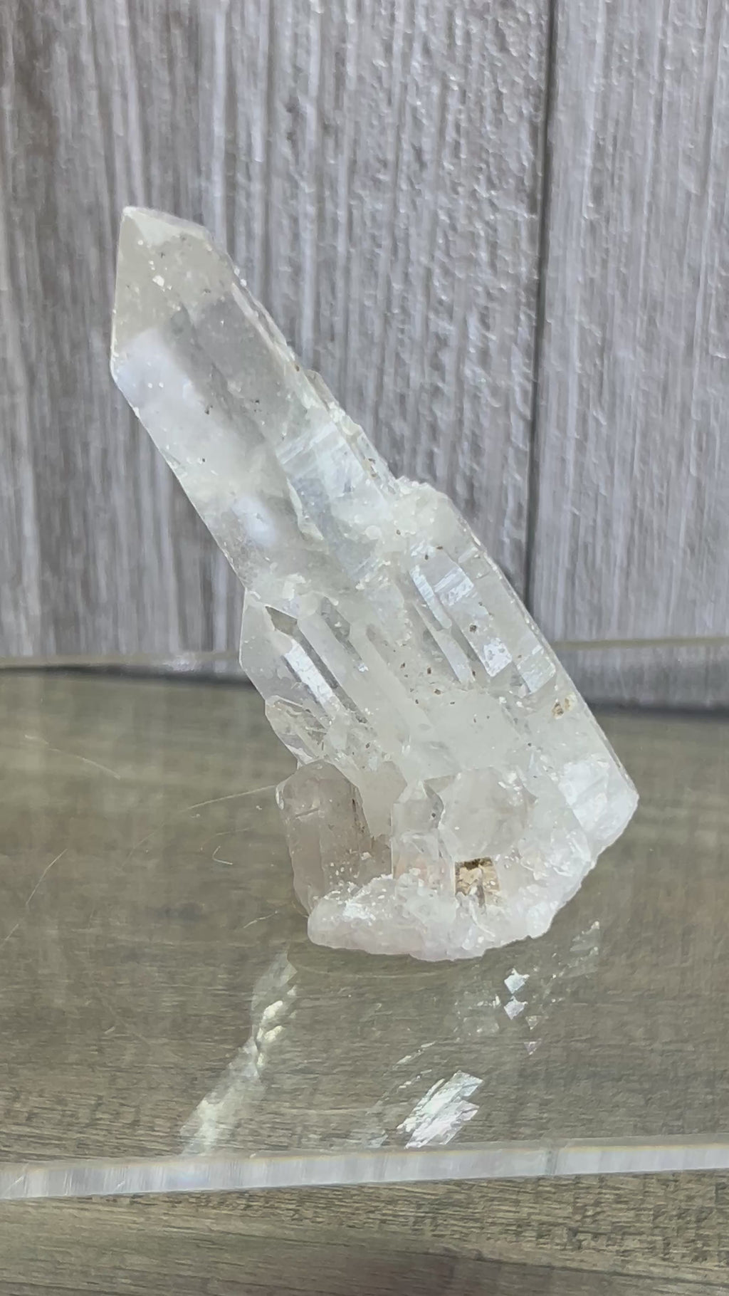 clear quartz point cluster