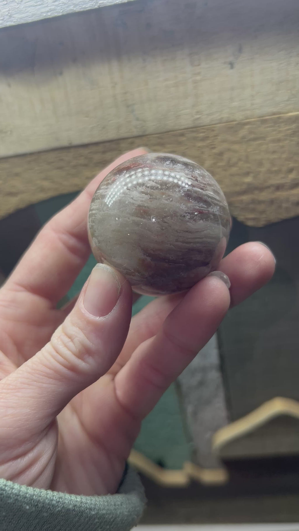 Thousand Layer Quartz Sphere/ Lodolite￼