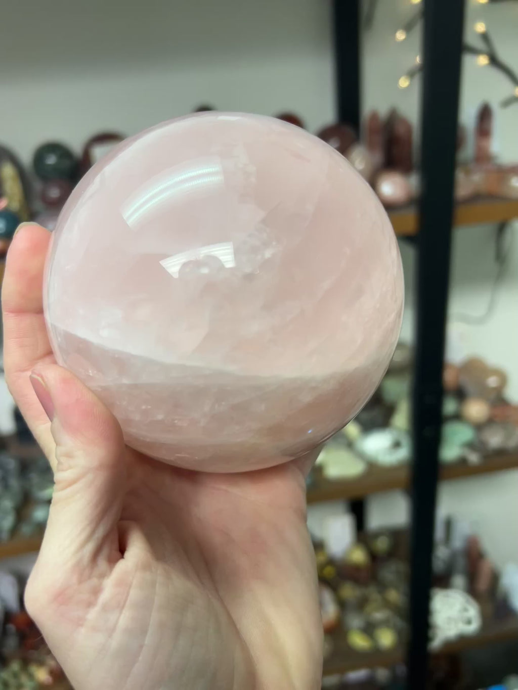 Rose quartz sphere￼